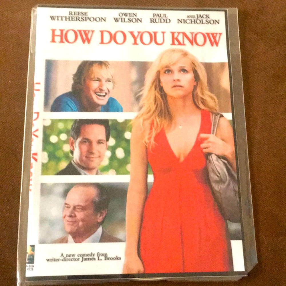 🍿 4/$20 How Do You Know DVD Reese Witherspoon Paul Rudd Jack Nicholson Comedy